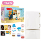 1:12 Miniature Furniture Forest Family Kitchen Toy Dining Table Dollhouse Accessories Bathroom Pretend Play For Girl Gifts Toys