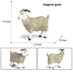 Oenux Classic Farm Animal Simulation Sheep Goat Argali Antelope Model Action Figure Poultry Figurines Cute Toy For Kid Gift