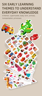 Reusable Sticker Book for Kids Vehicles Truck Multi-Theme Bubble Sticker Jelly Stickers Educational Learning Toys for Children