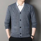 Men's Casual Cardigan Jacket V-neck Sweater Men's Autumn Winter Clothes Button Knit Cardigans Mens Knitting Sweaters Outwear