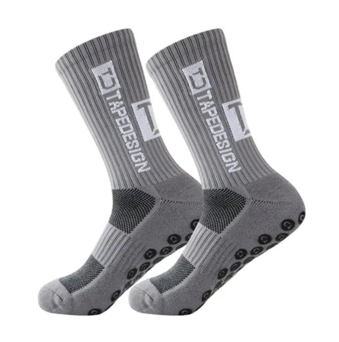 1 Pair Non Slip Soccer Socks Men Non Skid Grip Football Basketball Sport Cycling Socks 2025 New
