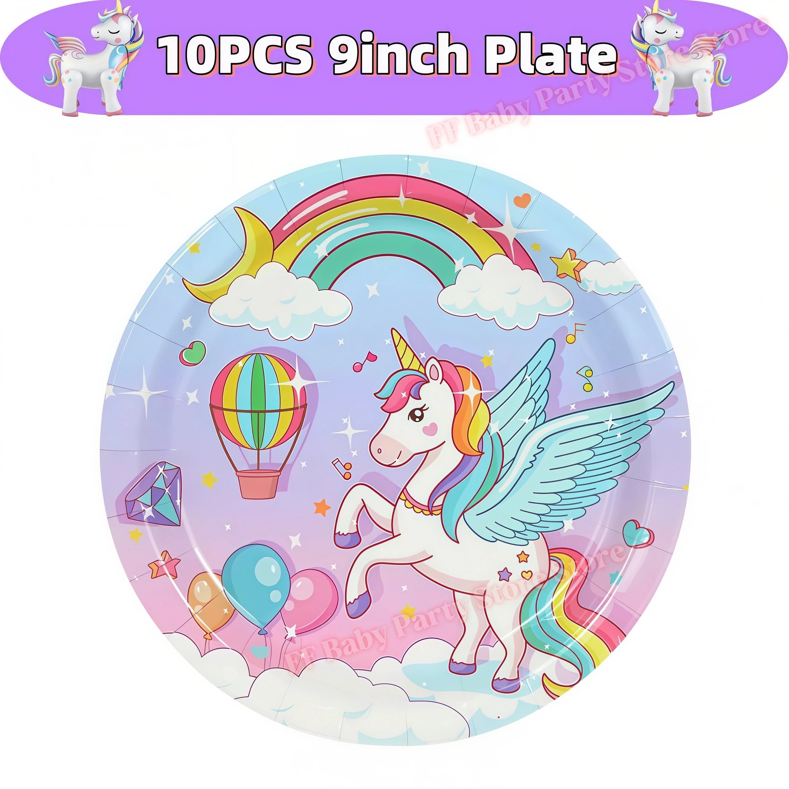 Kids Girls Unicorn Birthday Party Decoration Plate Cup Happy 1st Unicorn 3D Balloon Kid Favors Gift Wedding Baby Shower Supplies