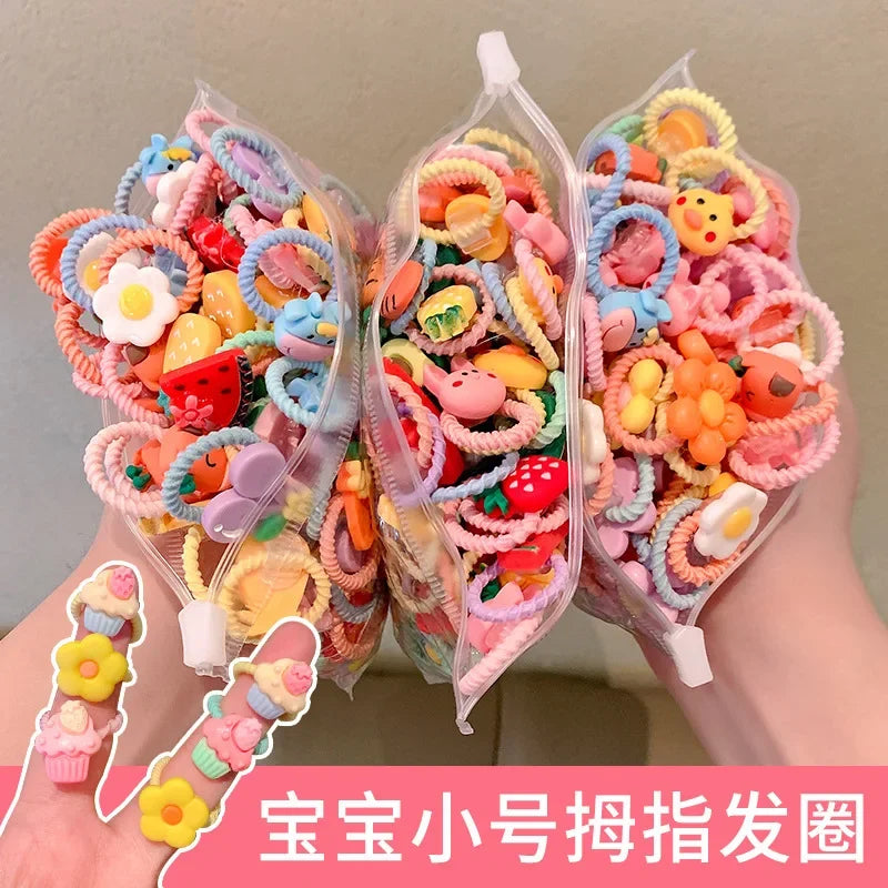 Children's Rubber Band Does Not Hurt The Hair Elastic Girl Head Rope Small Tie Hair Chirp Scrunchies Headdress Baby Accessories