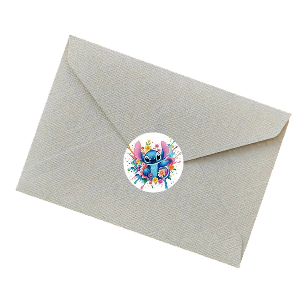 500pcs Disney Mix Anime Stickers Roll Cute Princess Mickey Mouse Sealing Label Decoration Decals Children Party Sticker Toy Gift