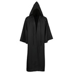 Masquerad Cloak Soft Unisex Hooded Black Robe Witch Long Cape Cosplay Costume Prop Party Performance Supplies Holiday Decoration