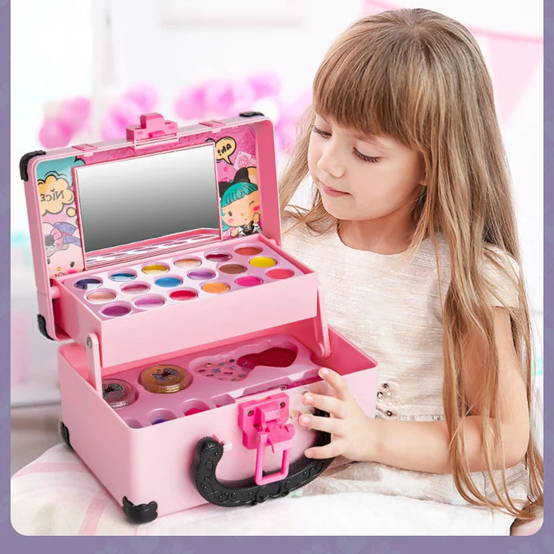Children Makeup Cosmetics Pretend Playing Princess Kit