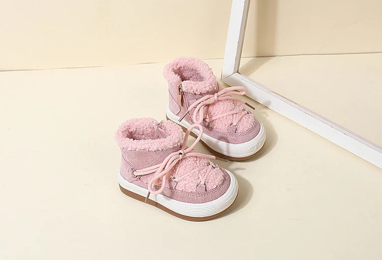 GT-CECD New Autumn/Winter Baby Boots Warm Plush Rubber Sole Toddler Kids Sneakers  Infant Shoes Fashion Little Boys Girls Boots
