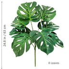 40-130cm（51.18in） Artificial Monstera Plant Fake Palm Tree Plastic Turtle Leaf Green Plant for Home Garden Room Office Decor