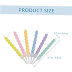 6/12/48pcs/1case Birthday Candles Spiral Cake Candles  Long Thin Cake Candles For Wedding Party And Cake Decoration