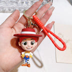 Disney Toy Story Figure Keyring Woody Buzz Alien Smarty Pants Car Keychain Cute Doll Pendant Birthday Christmas Gift for Kids