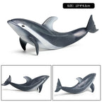 Oenux Ocean Life Animals Whale Dolphin Basking Shark Narwhal Tropical Fish Model Action Figures PVC Education Toy Kids Gift