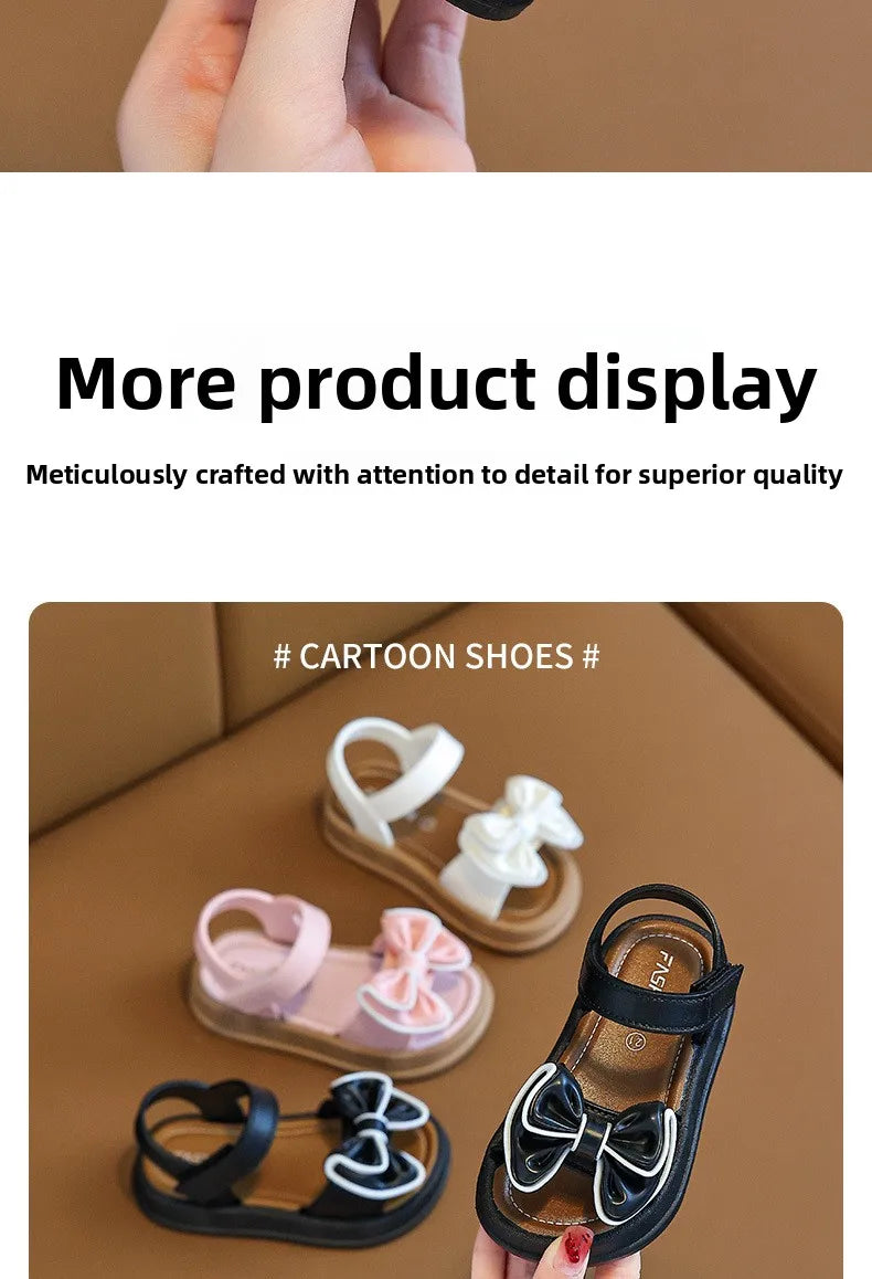 Girls Bow Princess Sandals Stylish Summer Footwear for Kids