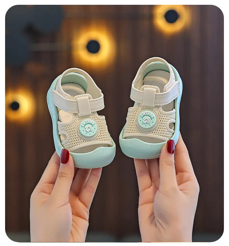Baby First Walker Sandals Closed Toe Summer Shoes for Toddlers