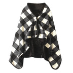 1pc Wearable Blankets Shawl Blanket Flannel Lazy Casual Office Blanket