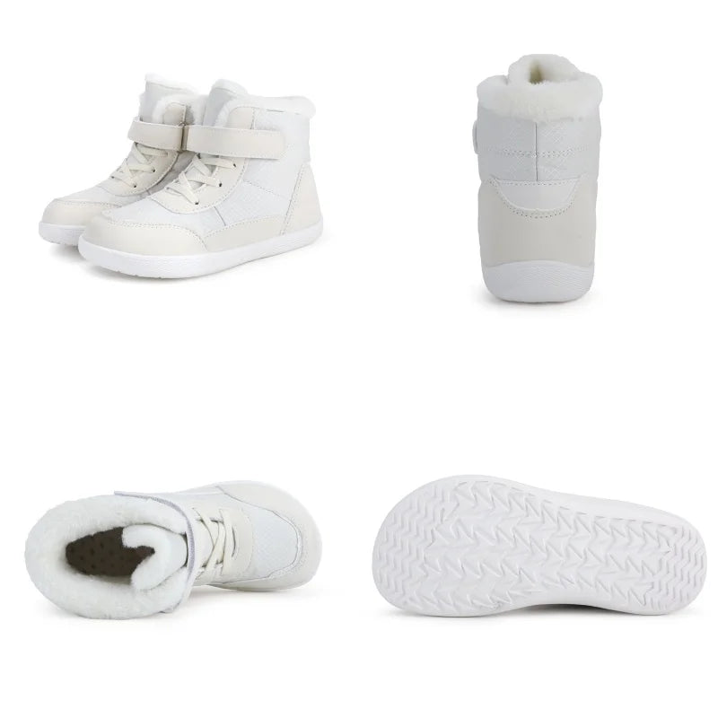 Kids Wide Toe Barefoot Snow Boots Warm Winter Minimalist Shoes