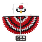 Animal Bird Wings+Mask Suit Stage Performance Peacock Owl Parrot Bird Felt Cape Halloween Bird Funny Party Cosplay Cloak