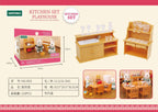 Forest Animal 1/12 Dollhouse Furniture Bedroom Kitchen Bathroom Set Miniature Simulation Dolls Accessories DIY Toys Girls