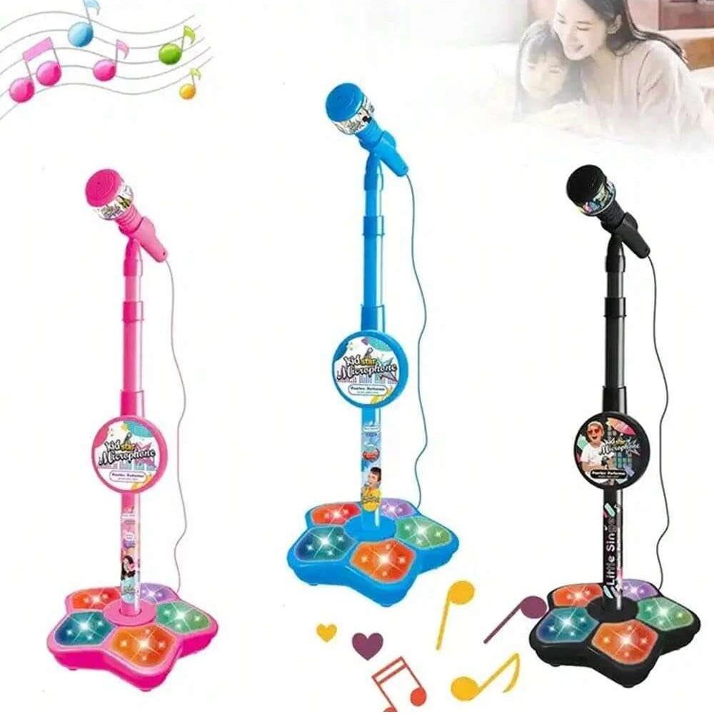 Kids Microphone Stand Toy Portable Karaoke Machine for Children