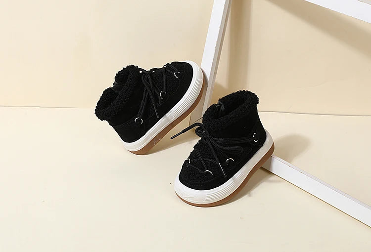 GT-CECD New Autumn/Winter Baby Boots Warm Plush Rubber Sole Toddler Kids Sneakers  Infant Shoes Fashion Little Boys Girls Boots