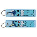 Anime Cute Animal Jet Tag Embroidery Keys Tag Women Keyring Cartoon Car Keys Fashion Jewelry Accessories Kids Gifts 1PCS