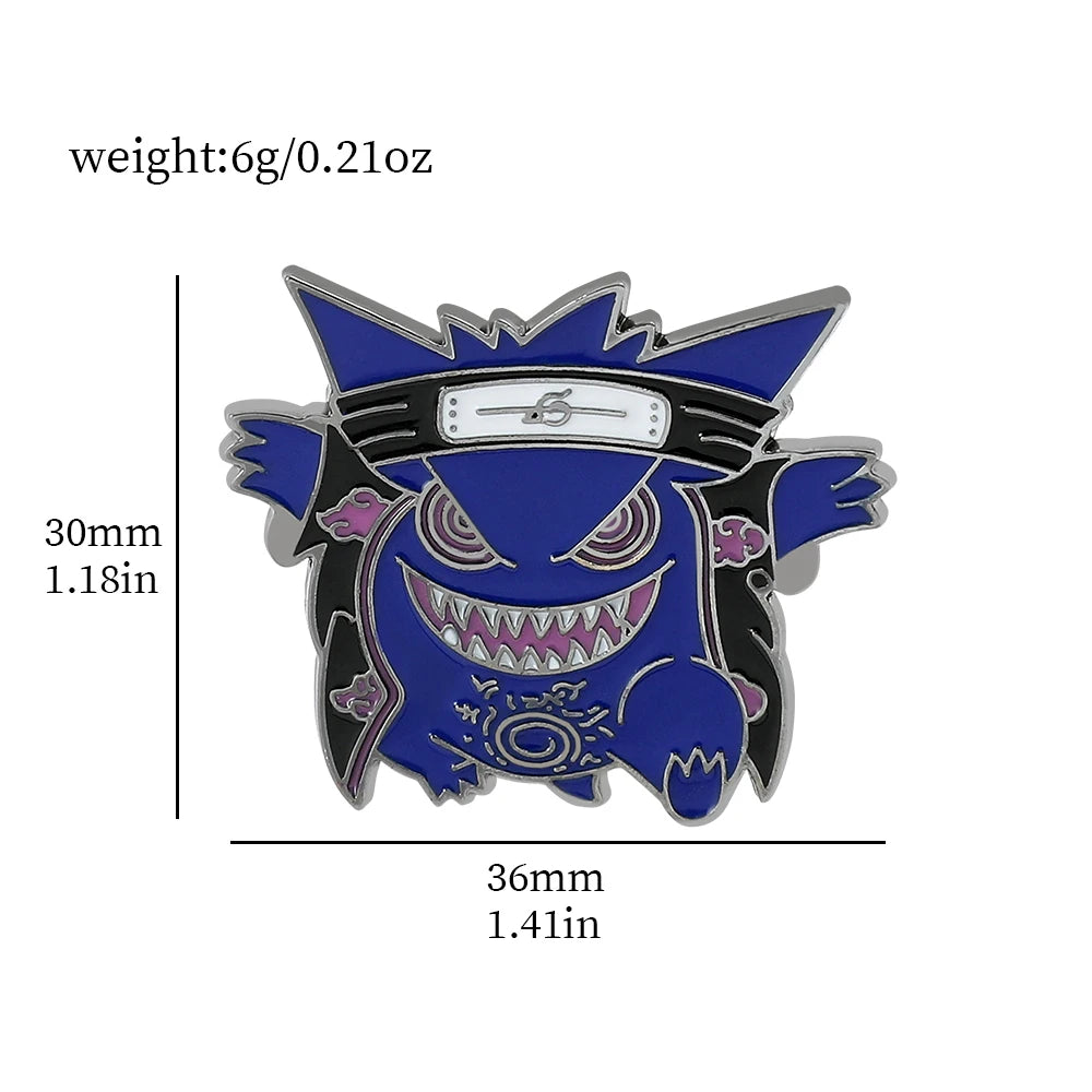 Gengar Cartoon Brooches Anime Enamel Lapel Pins for Backpack Accessories Fans Collection Brooches Jewelry Gift