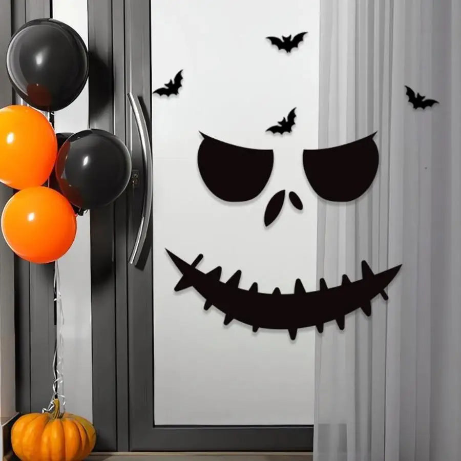 2026 Evil Pattern Halloween Wall Sticker Removable Decal Waterproof Decor For Door Window Indoor Home Party Supplies