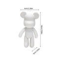 New DIY Paint Fluid Animal Bear Rabbit Lucky Dragon White Hand Painted Home Decoration Doll Toy Statue Deposit Can Handmade Gift
