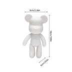 New DIY Paint Fluid Animal Bear Rabbit Lucky Dragon White Hand Painted Home Decoration Doll Toy Statue Deposit Can Handmade Gift