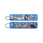 Japanese Anime Elf Monsters Keychain for Cars Backpack Key Holders Embroidery Keyrings Key Tag Jet Tag Accessories Gifts 1pcs