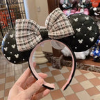 Disney Princess Headband Mickey Ear Rapunzel Sequin Bow Hair Hoop Birthday Gift Girl Accessories Halloween Gift Christmas Jack