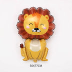 New Cartoon Animal Theme Foil Balloon Jungle Safari Forest Lion Rabbit Kids Birthday Decoration Supplies Elephant Giraffe Baloon