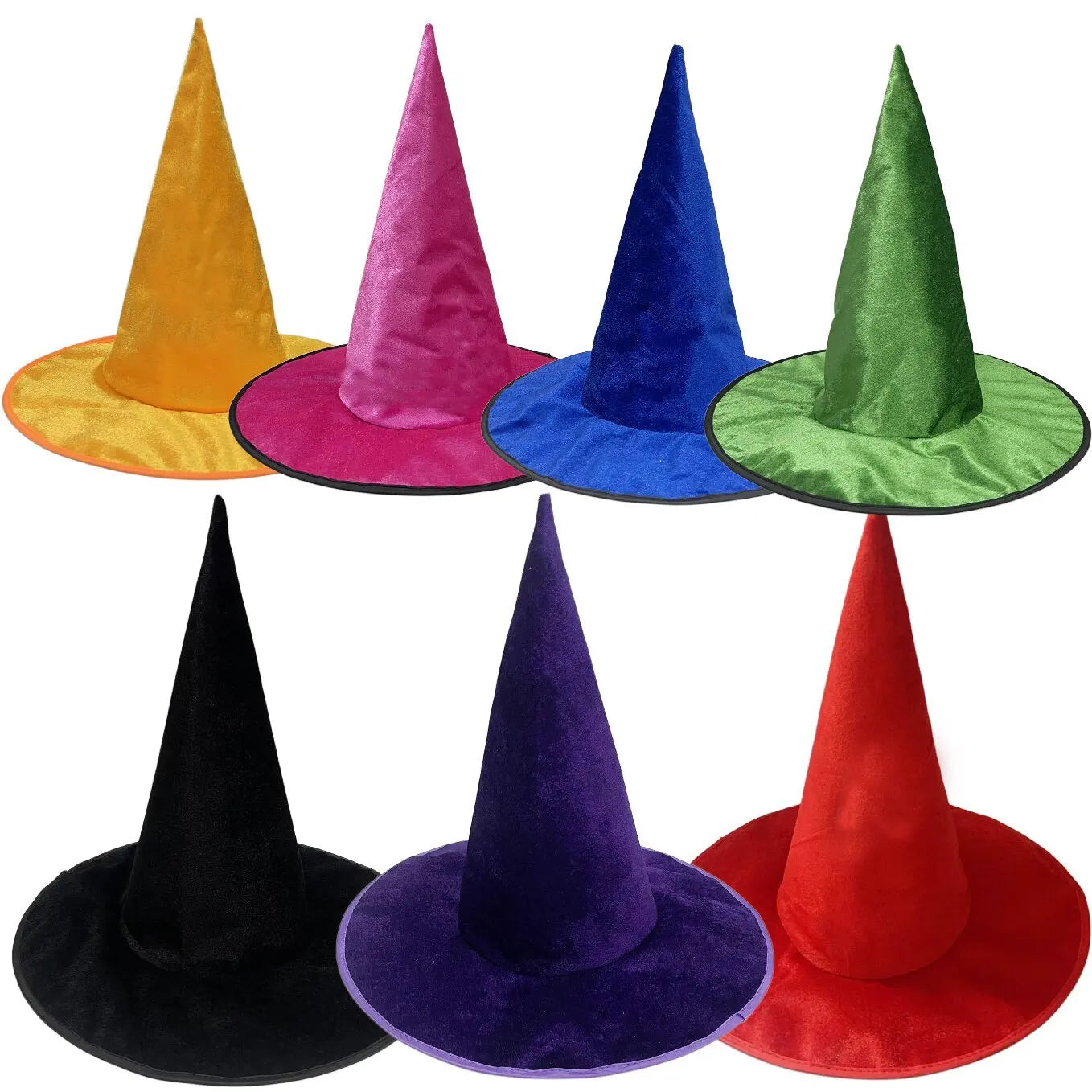 Halloween Witch Hat Flannel Wizard Costume Hat for Parties