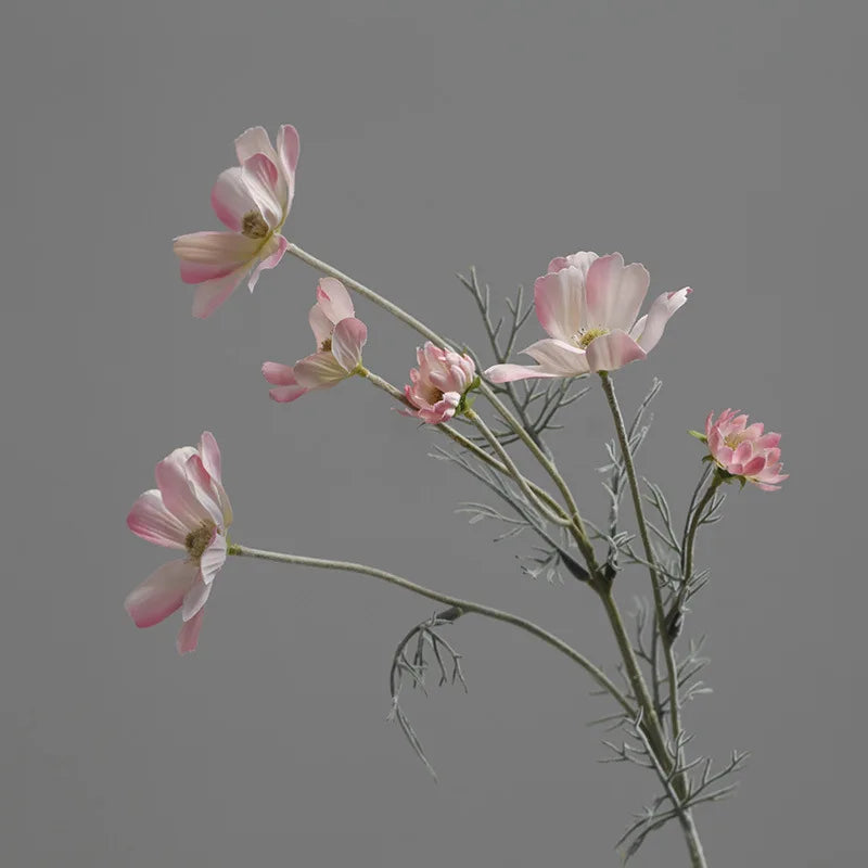 Pastoral Chrysanthemum Cosmos Branch Artificial Flowers Daisy Gesang Floral Wedding Party Vase Home Decor Ornaments Photo Props