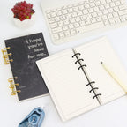 A5 A6 Frosting  Thick line Acrylic Loose Leaf Binder Cover DIY Account Book Journal Planner Office Stationery Supplies