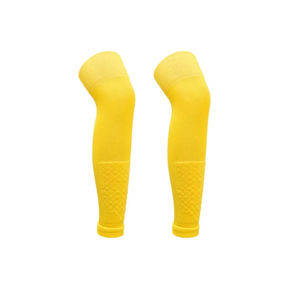 1Pair Knee Over Football Leg Guards Socks Breathable Comfort Calf Long Sock Adult Children Soccer Sports Shin Guards Leg Covers