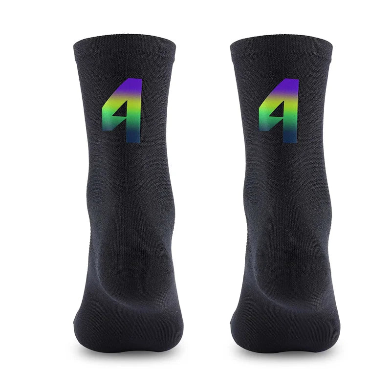 WEST BIKING Professional Cycling Breathable Socks Bicycle Racing Compression Socks Men Soccer Basketball Sports Reflective Socks
