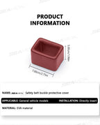 SEAMETAL Car Seatbelt Guard Seat Belt Holder EVA Buckle Protective Cover Upright Device Card Slot Bracket Car Accessories