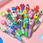 5-30 Pcs Cute Cartoon Four-color Pen for Kids Birthday Kindergarten Home-school Carnival Christmas Boys and Girls Gift Rewards
