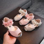 Girls Rhinestone Flower Shoes Princess Dress Pumps for Kids