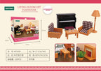 Forest Animal 1/12 Dollhouse Furniture Bedroom Kitchen Bathroom Set Miniature Simulation Dolls Accessories DIY Toys Girls