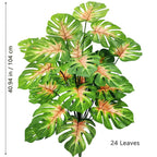 40-130cm（51.18in） Artificial Monstera Plant Fake Palm Tree Plastic Turtle Leaf Green Plant for Home Garden Room Office Decor