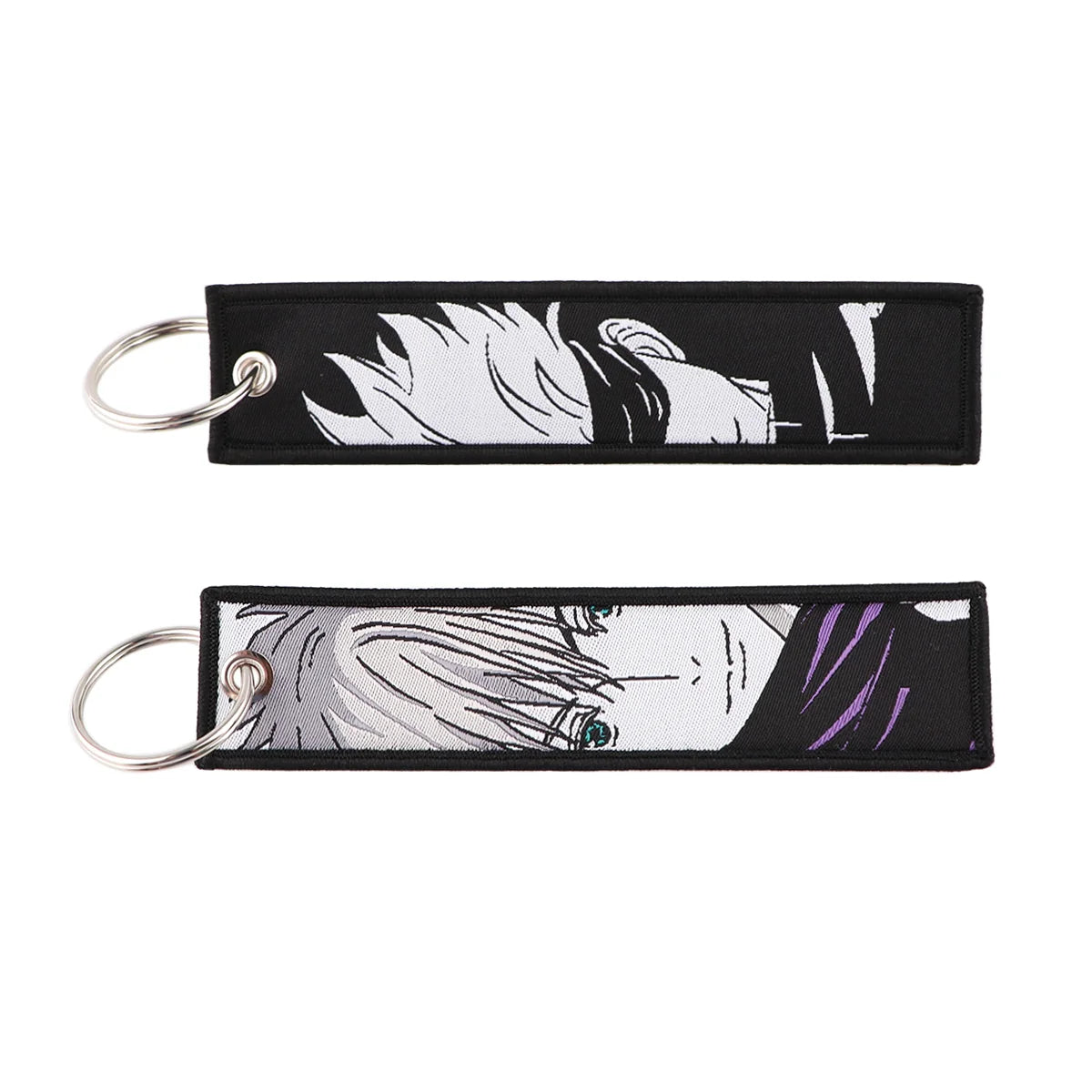Anime Embroidery Keychain – Manga Key Fob & Car Keyring Accessory