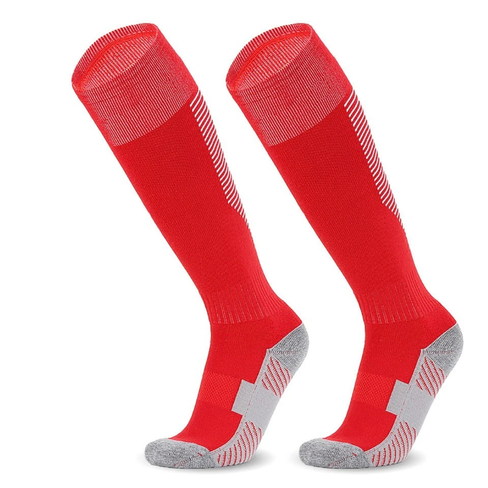 Loogdeel Soccer Socks Stretchy Compression Knee High Tube Socks Men Women Teens Kid Breathable Football Athletic Sports Socks