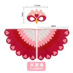 Animal Bird Wings+Mask Suit Stage Performance Peacock Owl Parrot Bird Felt Cape Halloween Bird Funny Party Cosplay Cloak