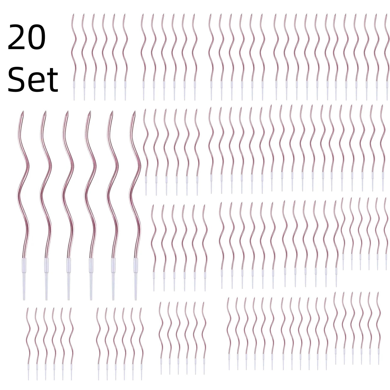 6/12/48pcs/1case Birthday Candles Spiral Cake Candles  Long Thin Cake Candles For Wedding Party And Cake Decoration