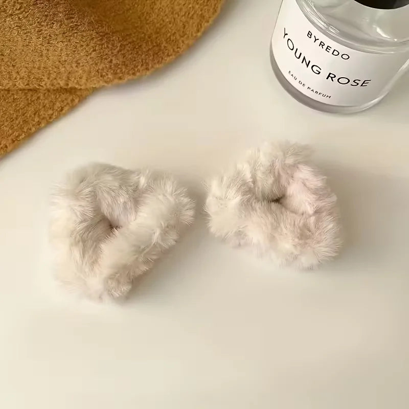 Cute Plush Cat Ear Clips for Women | Adorable Fluffy Hair Accessory for Bangs and Ponytails | Playful Design for Any Occasion