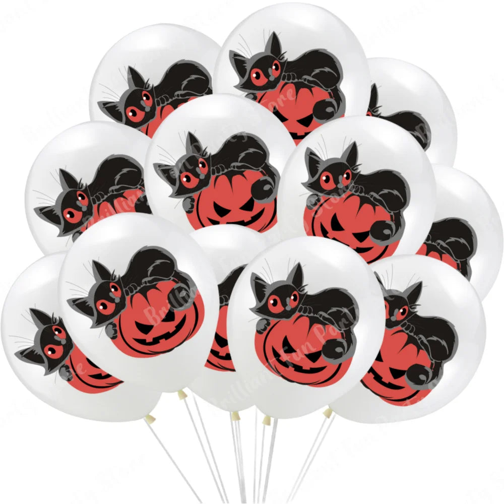 Halloween Balloons 12 Inch Black Orange White Pink Latex Balloon for Halloween Holiday Events Party Favors Supplies Decoration