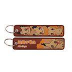 Japanese Anime Elf Monsters Keychain for Cars Backpack Key Holders Embroidery Keyrings Key Tag Jet Tag Accessories Gifts 1pcs
