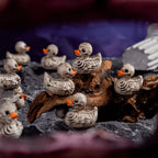 10/30pcs Cute Gothic Skeleton Duck -Plastic Figurine - Desk Decoration, Halloween Miniature Scene DIY Accessory