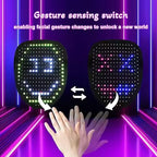 LED Mask with Gesture Sensing Light up Face Transforming Led Halloween Mask for Kids Men Women Costume Cosplay Party